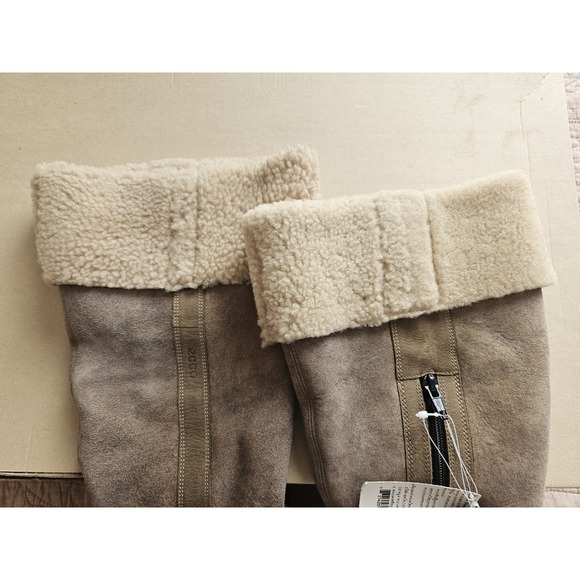 NWB ECCO Women's Shiver Wedge Boots, High Cut Zip, Navajo Brown, Sz. 9-9.5 - Picture 5 of 13